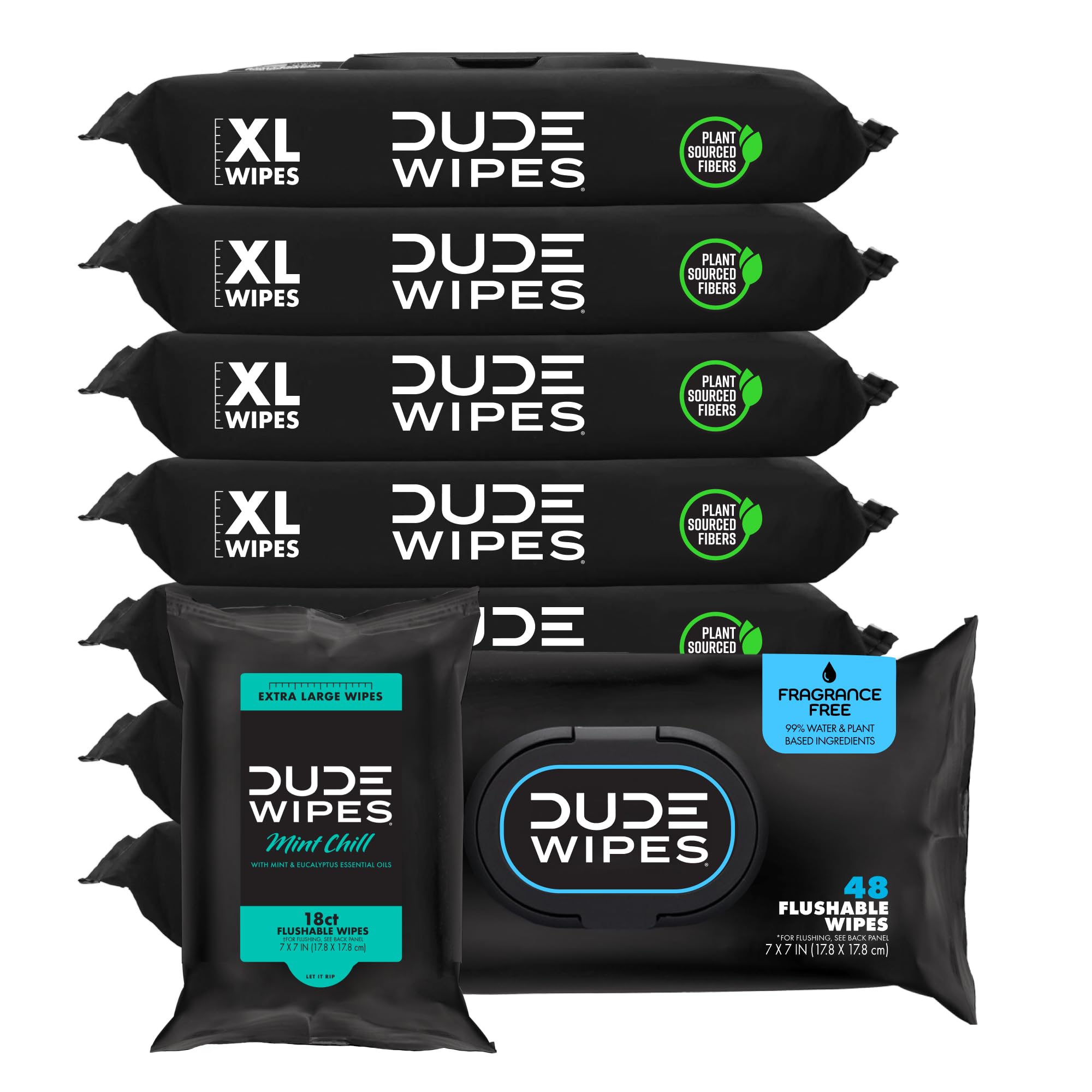 Paquete De 8 Toallitas Desechables Dude Más 402 Toallitas Mint Travel Pack - Venta Internacional.