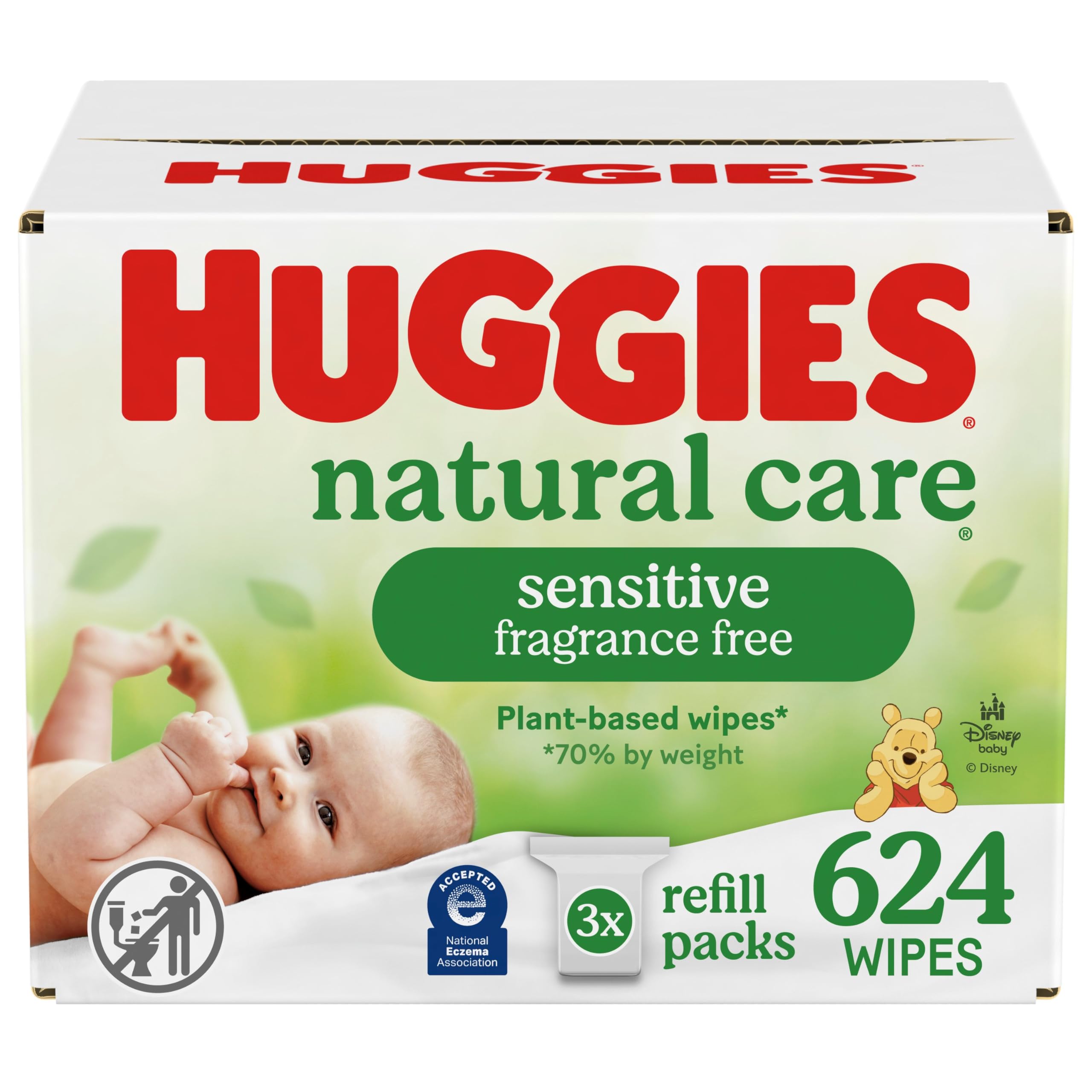 Toallitas Para Bebés Huggies Natural Care Sensitive 99% De Agua 624 Unidades - Venta Internacional.