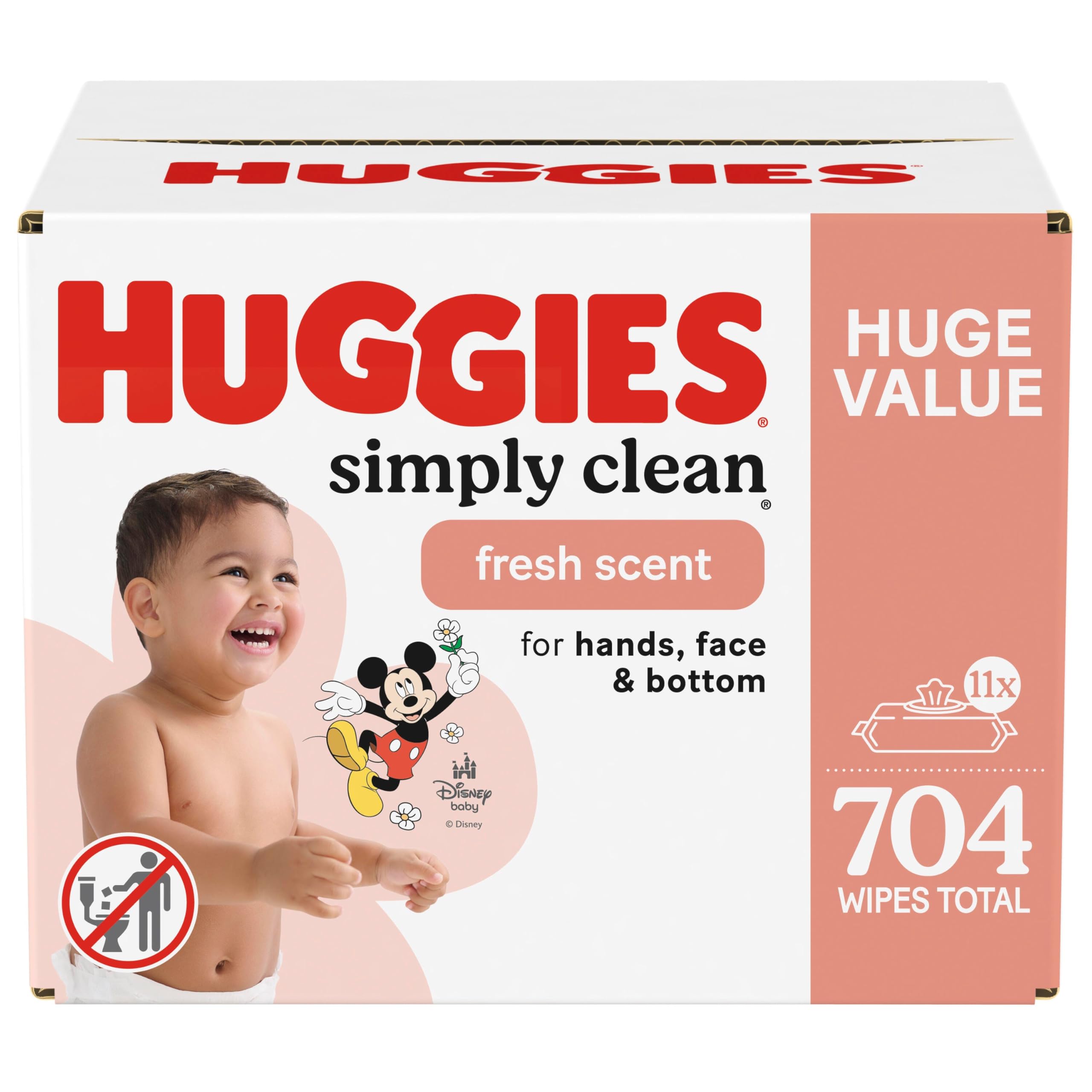 Toallitas Húmedas Huggies Simply Clean Fresh Scent 704 - Venta Internacional.