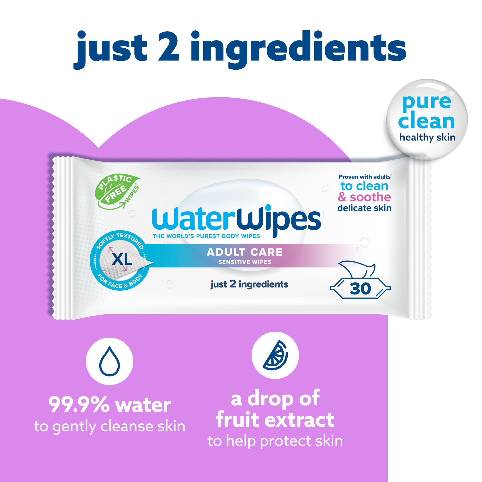 Foto 4 | Toallitas Waterwipes Adult Care Sensitive Body & Intimate 90u - Venta Internacional.