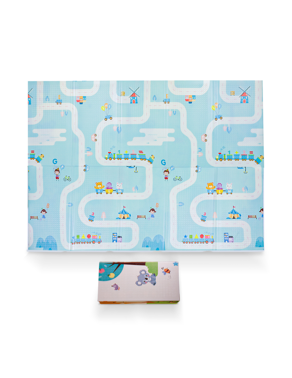 Tapete De Juego Plegable Portátil Para Bebé Y Niño Xl 150x200cm Shimy color Azul 83284