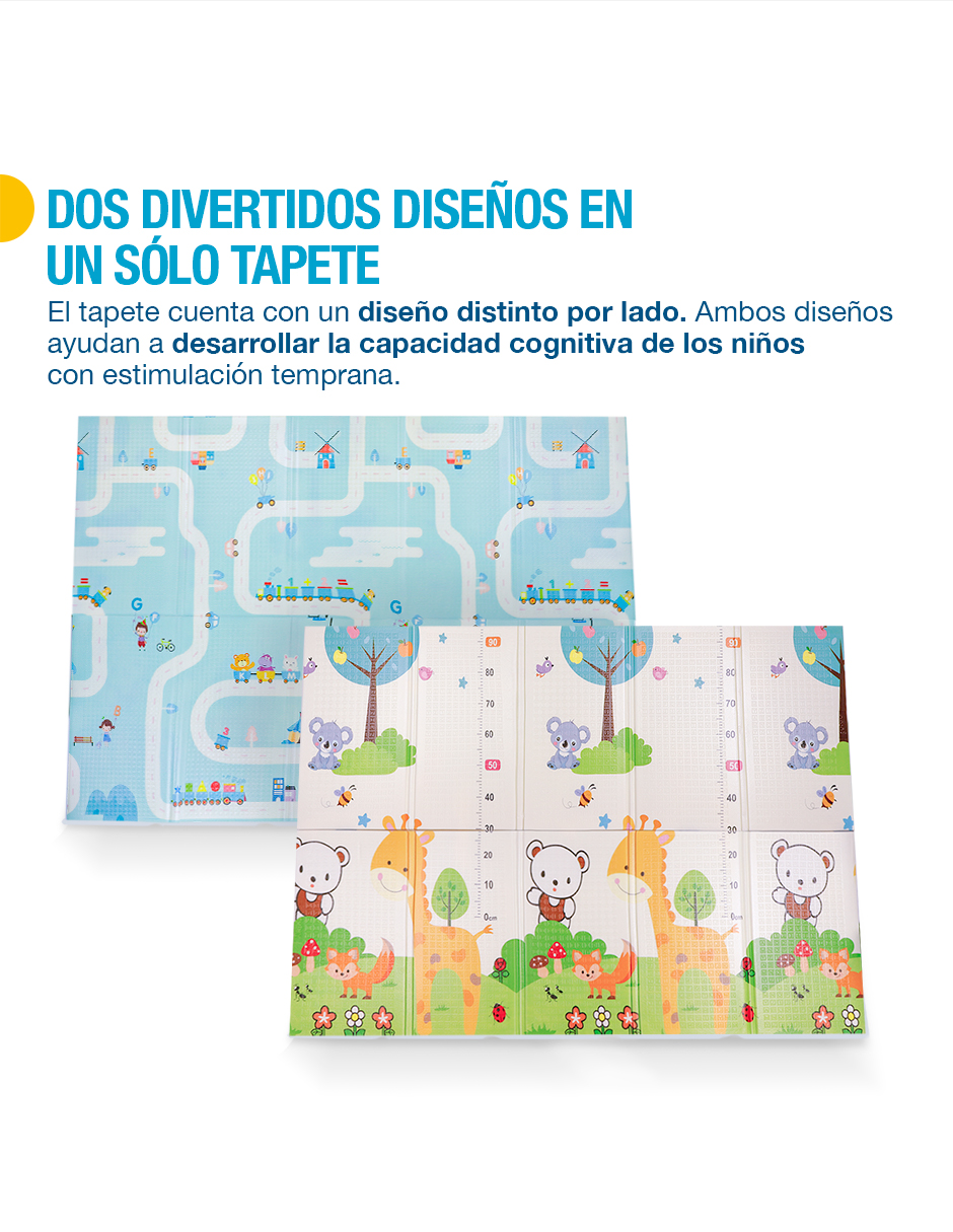 Foto 4 pulgar | Tapete De Juego Plegable Portátil Para Bebé Y Niño Xl 150x200cm Shimy color Azul 83284