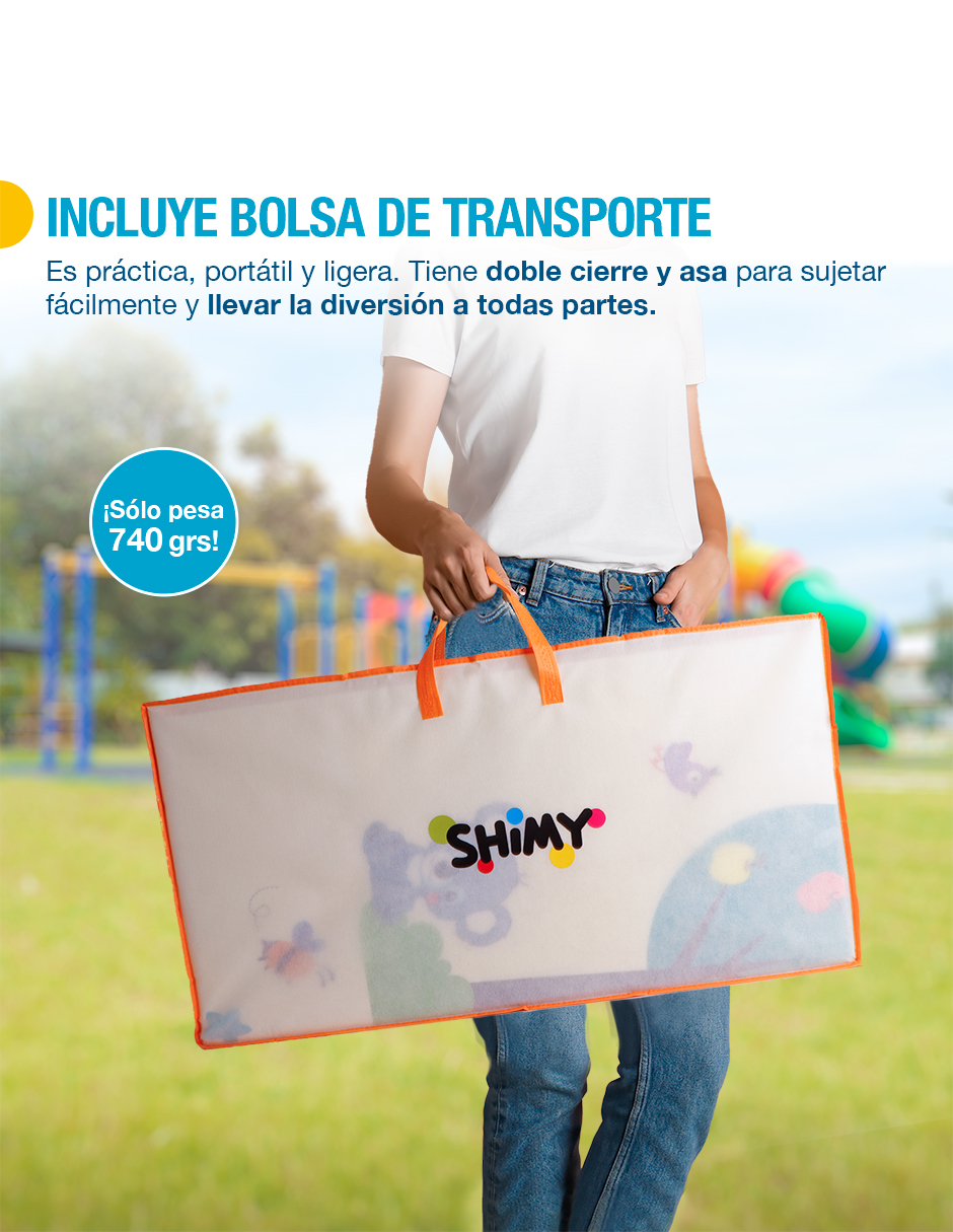 Foto 7 | Tapete De Juego Plegable Portátil Para Bebé Y Niño Xl 150x200cm Shimy color Azul 83284