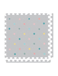 Foto 1 | Tapete Nuzu Armable De Foam Para Bebés Gris Puntos De Colores