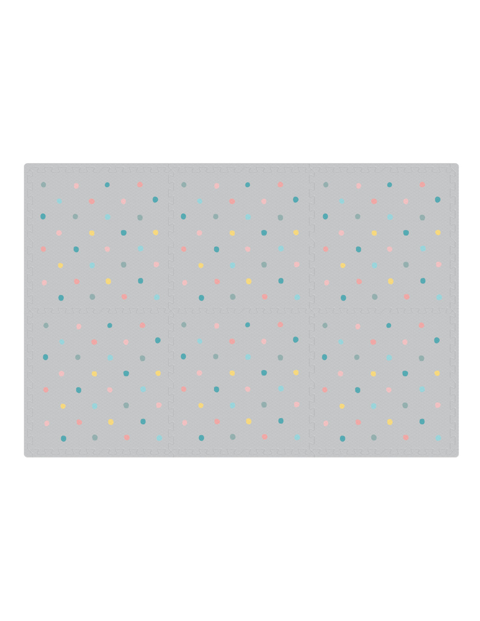 Foto 2 | Tapete Nuzu Armable De Foam Para Bebés Gris Puntos De Colores