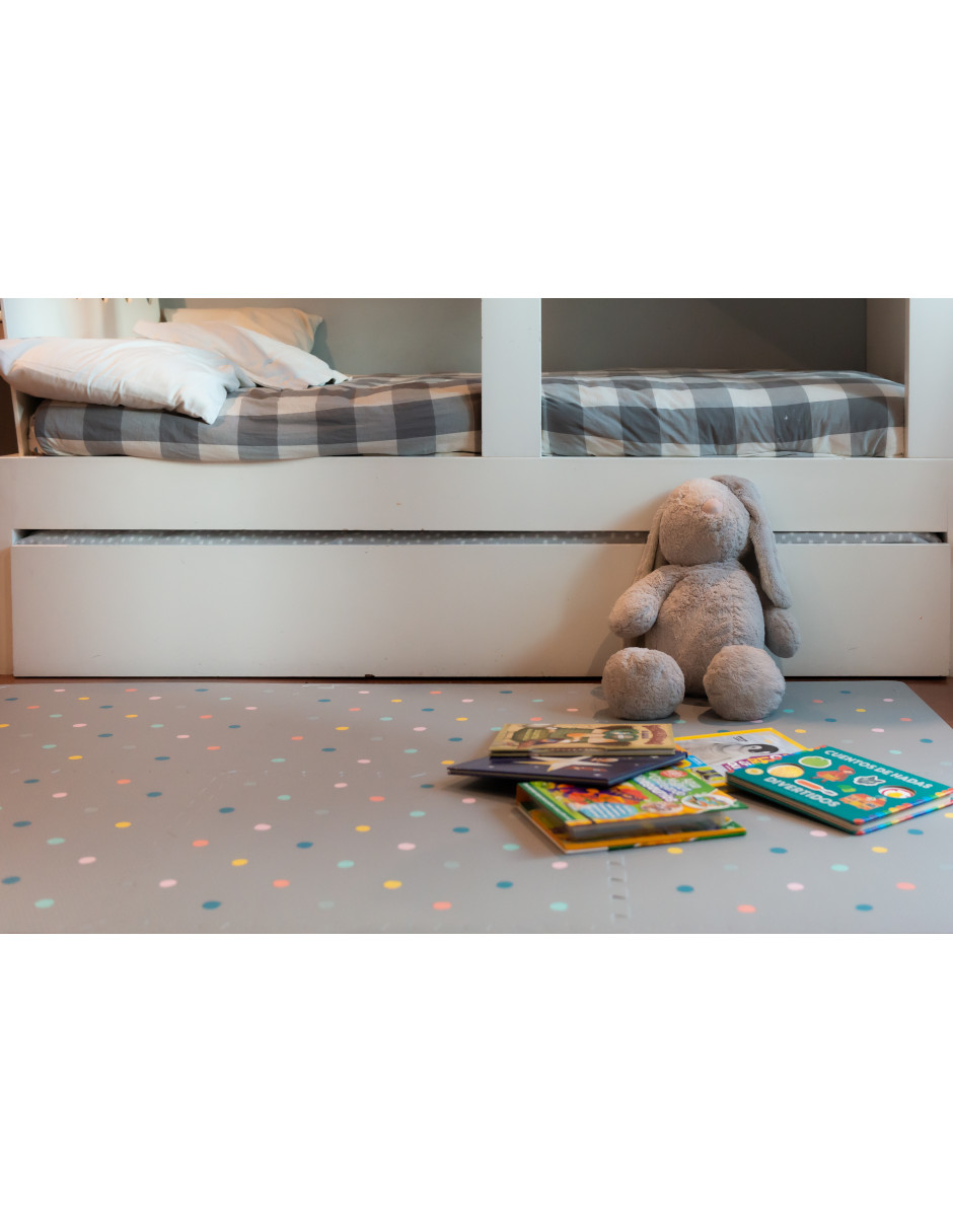 Foto 4 | Tapete Nuzu Armable De Foam Para Bebés Gris Puntos De Colores