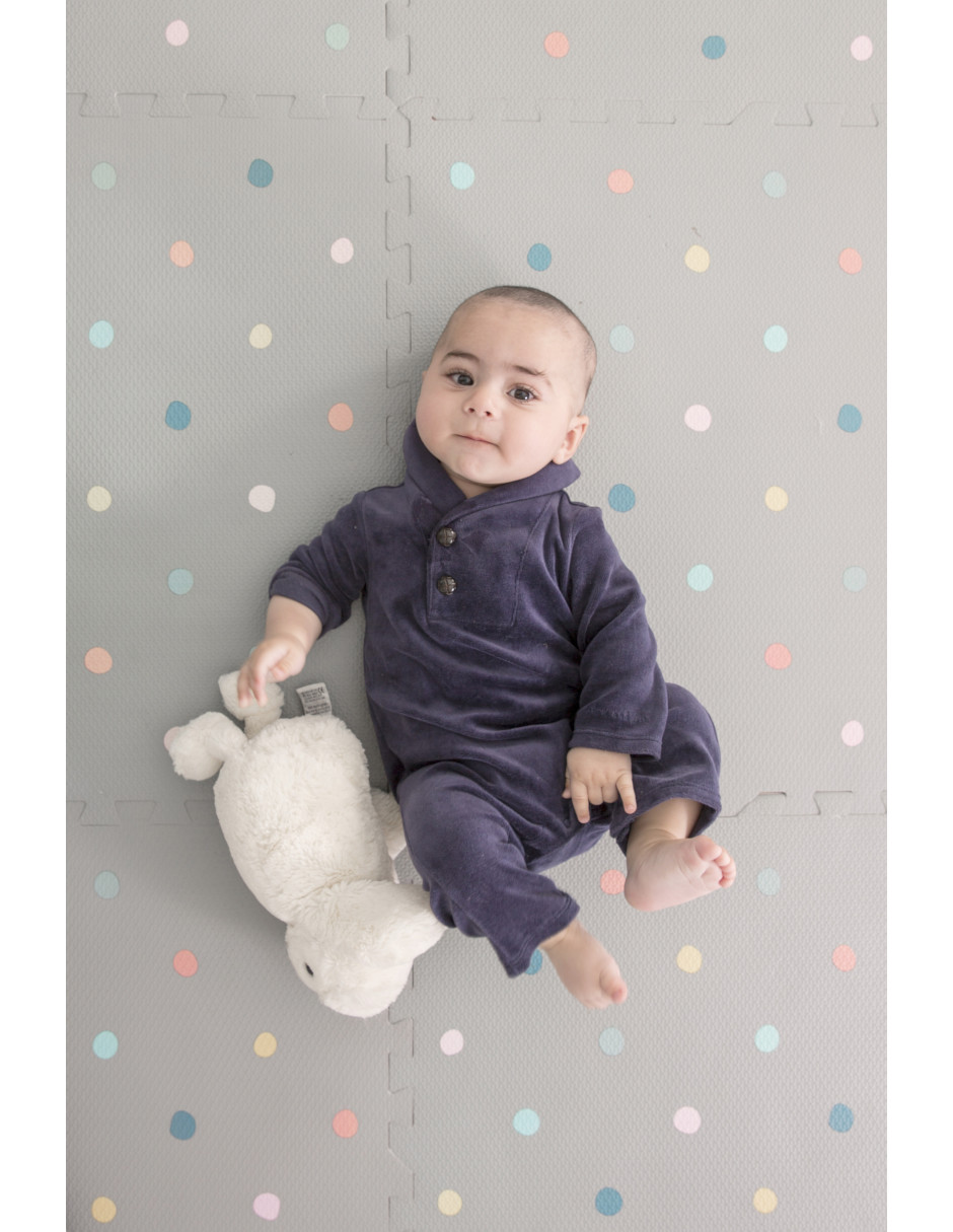 Foto 7 | Tapete Nuzu Armable De Foam Para Bebés Gris Puntos De Colores