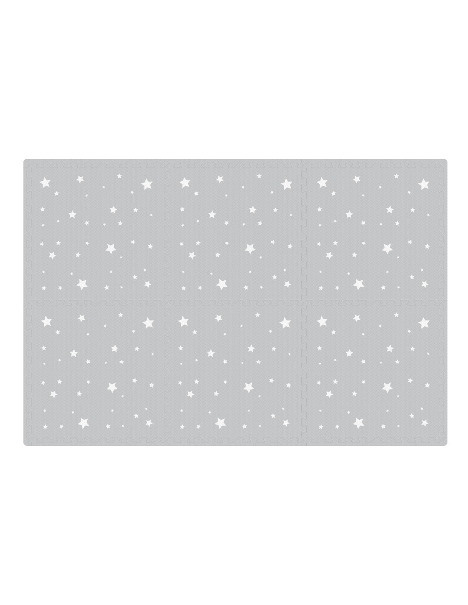 Foto 3 pulgar | Tapete Nuzu Armable De Foam Para Bebés Gris Claro De Estrellas