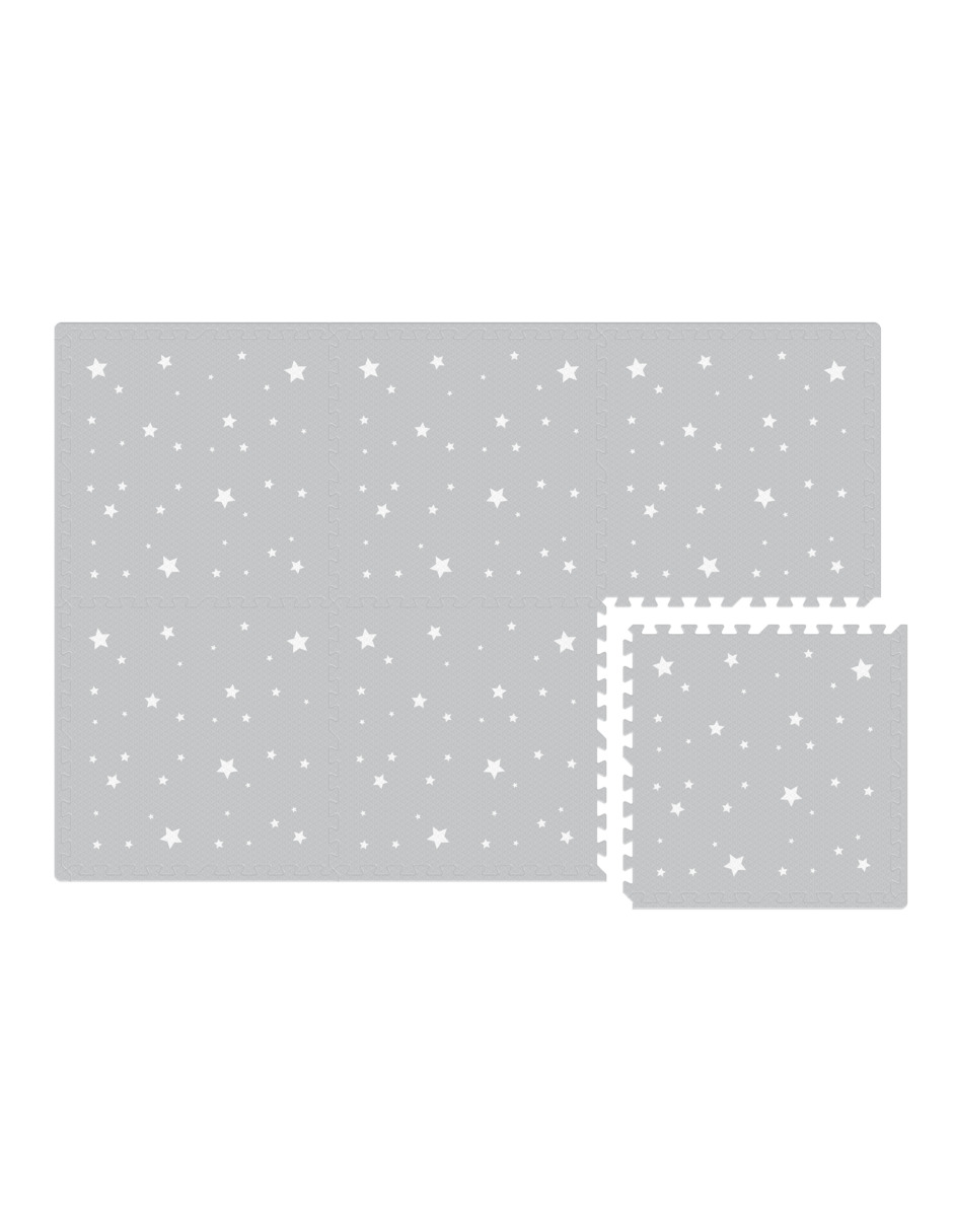 Foto 3 | Tapete Nuzu Armable De Foam Para Bebés Gris Claro De Estrellas