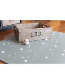 Foto 8 | Tapete Nuzu Armable De Foam Para Bebés Gris Claro De Estrellas