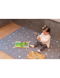 Foto 4 | Tapete Nuzu Armable De Foam Para Bebés Gris Obscuro De Estrellas