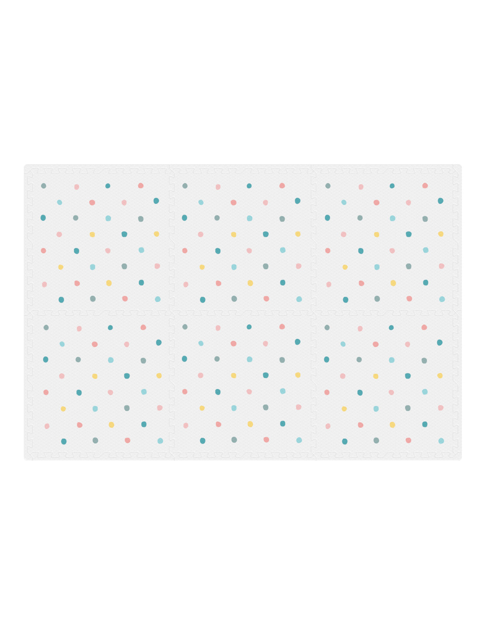 Foto 2 | Tapete Nuzu Armable De Foam Para Bebés Blanco Puntos De Colores