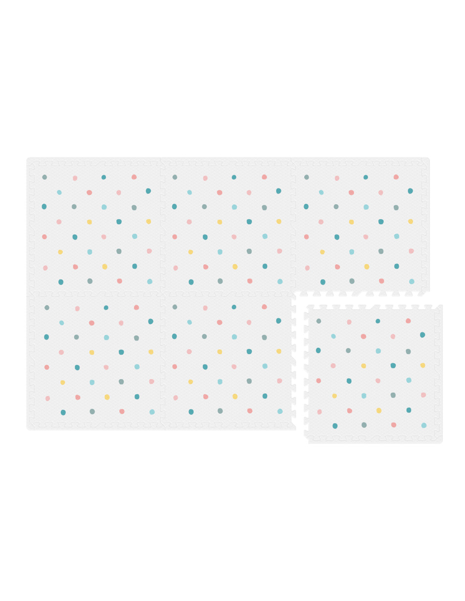 Foto 4 pulgar | Tapete Nuzu Armable De Foam Para Bebés Blanco Puntos De Colores