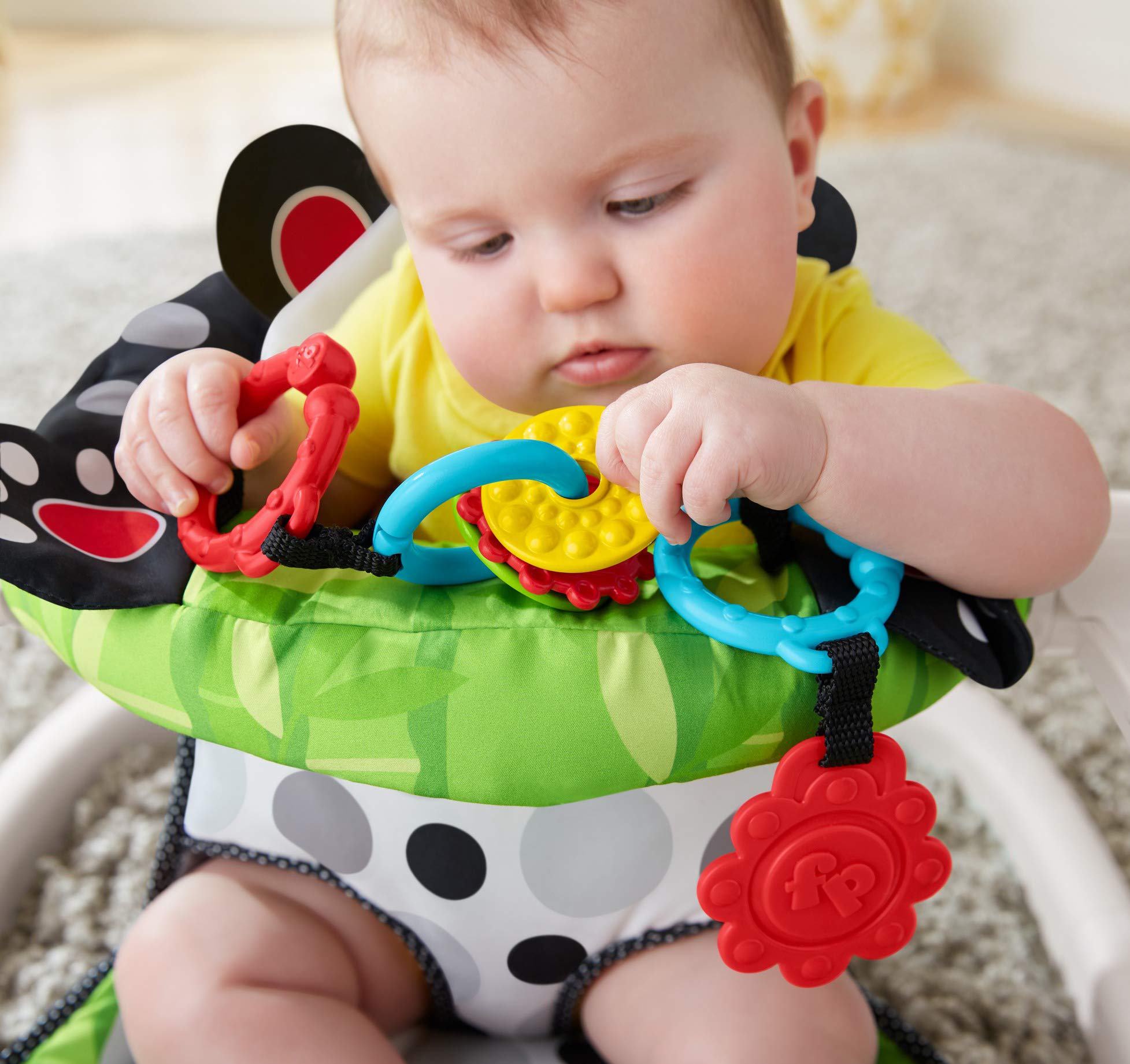 Foto 4 pulgar | Silla Portátil Para Bebés Fisher-price Sit-me-up Con Juguetes Panda Paws - Venta Internacional.