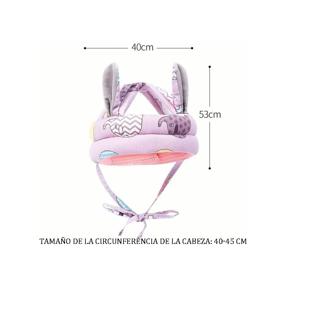 Foto 3 pulgar | Casco para Bebés Antigolpes más Rodilleras Púrpura