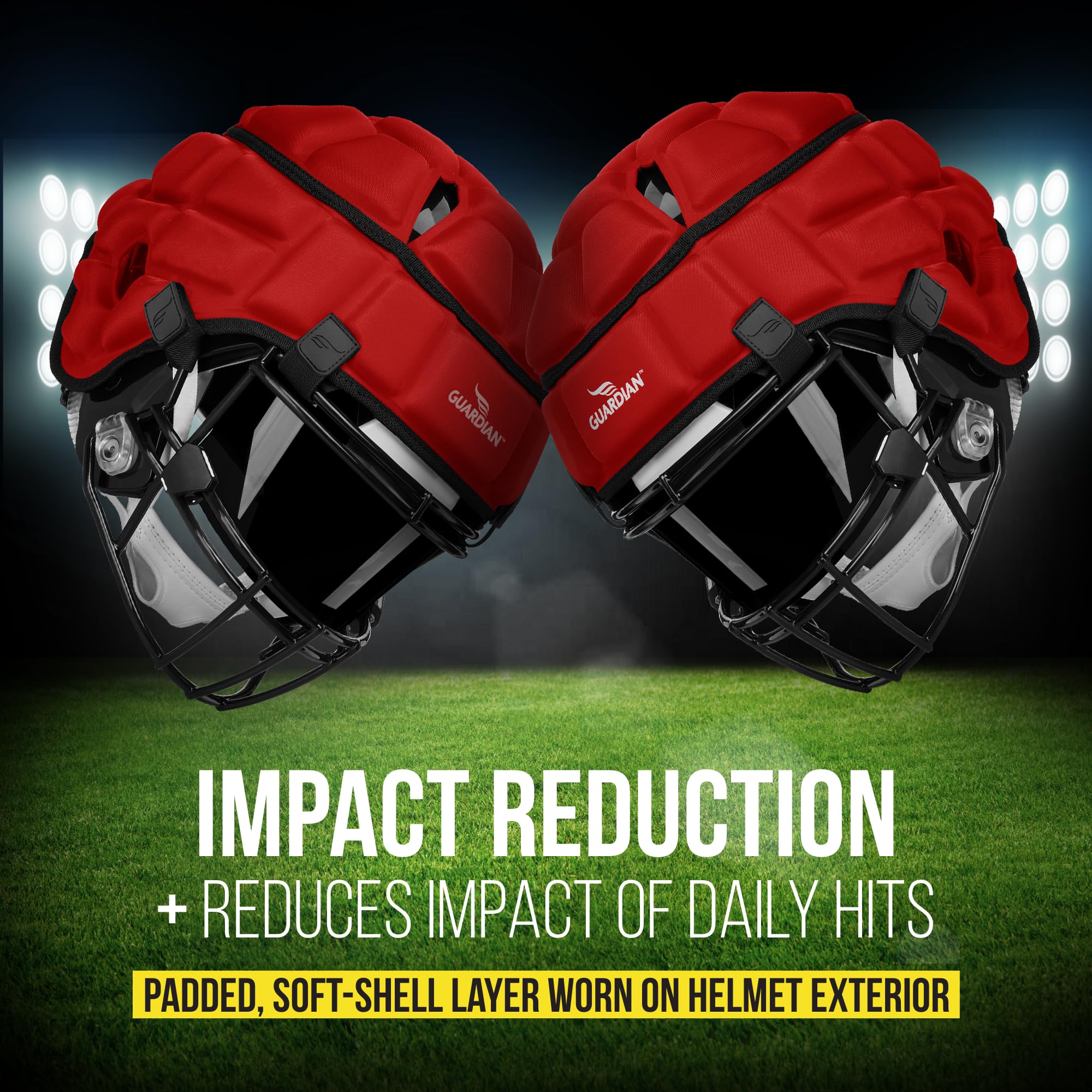 Foto 5 | Funda Para Casco Guardian Cap Soft-shell Para Fútbol, Color Rojo - Venta Internacional.
