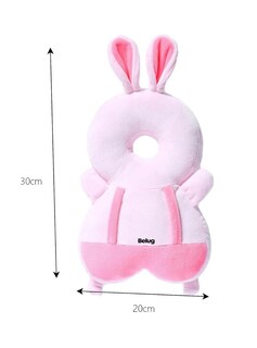 Foto 4 | Casco Para Bebe Almohada Antigolpes Protector Cabeza Conejo Rosa