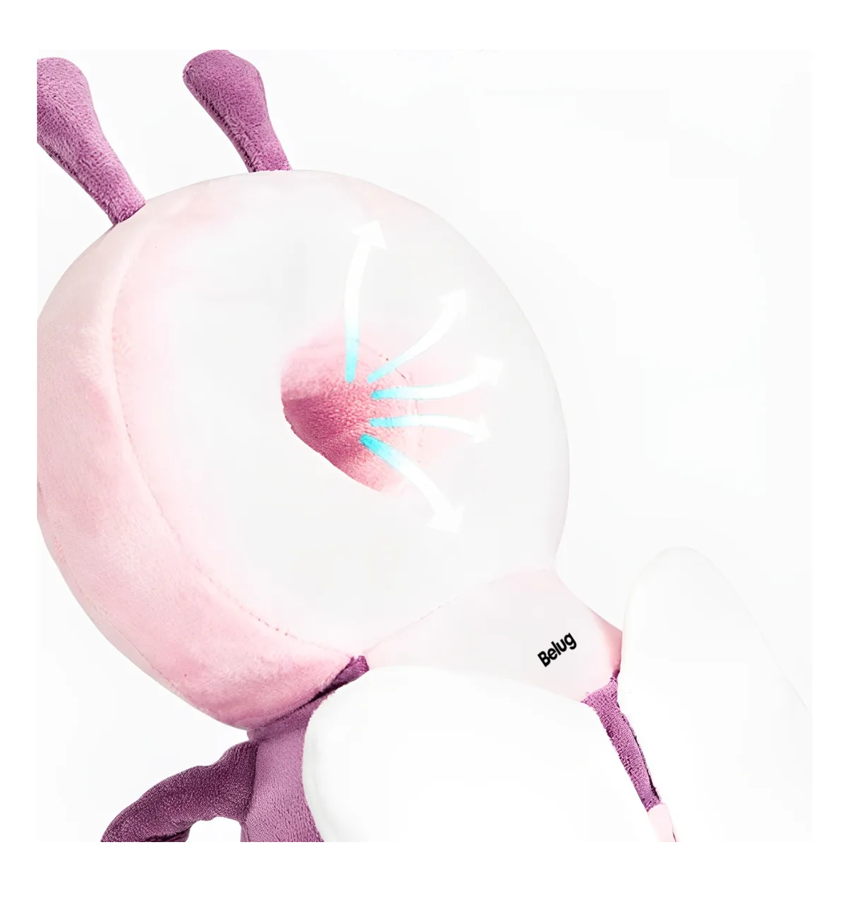 Foto 5 pulgar | Casco Para Bebe Antigolpes Gorro Protector Cabeza Acolchada  Mariposa Rosa