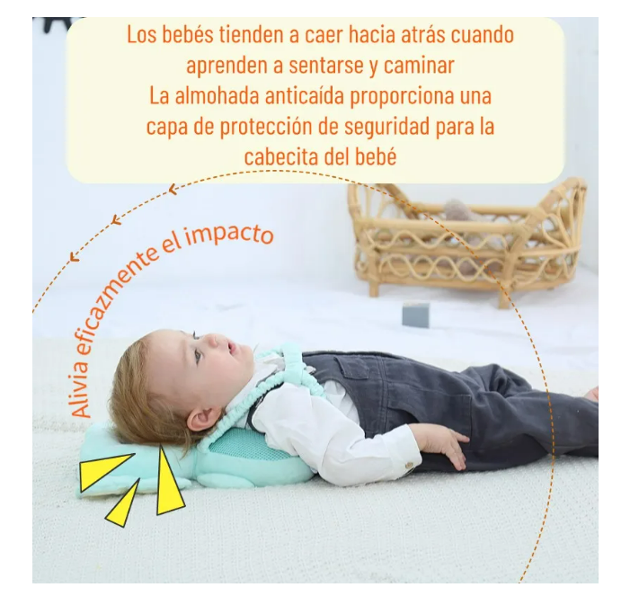 Foto 3 pulgar | Casco Para Bebe Antigolpes Gorro Protector Cabeza Acolchada