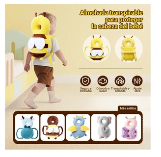 Foto 2 | Casco Para Bebe Antigolpes Gorro Protector Acolchada Cabeza