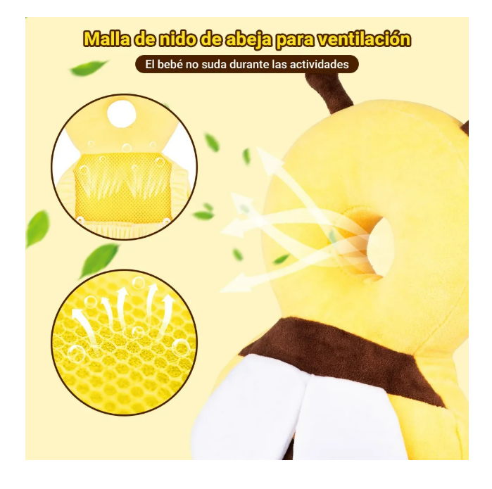 Foto 4 | Casco Para Bebe Antigolpes Gorro Protector Acolchada Cabeza