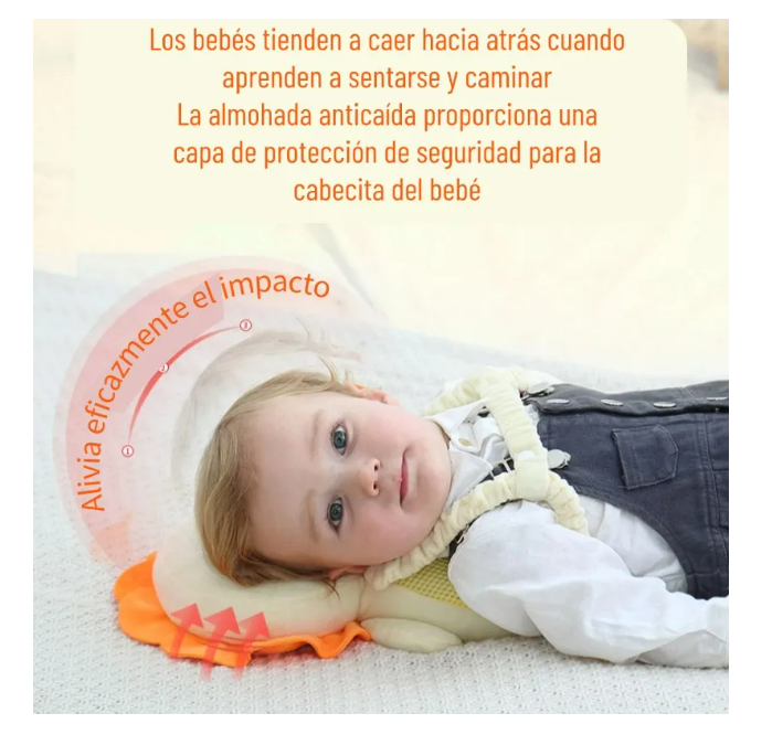 Foto 3 pulgar | Casco Para Bebe Antigolpes Gorro Protector Cabeza Acolchada