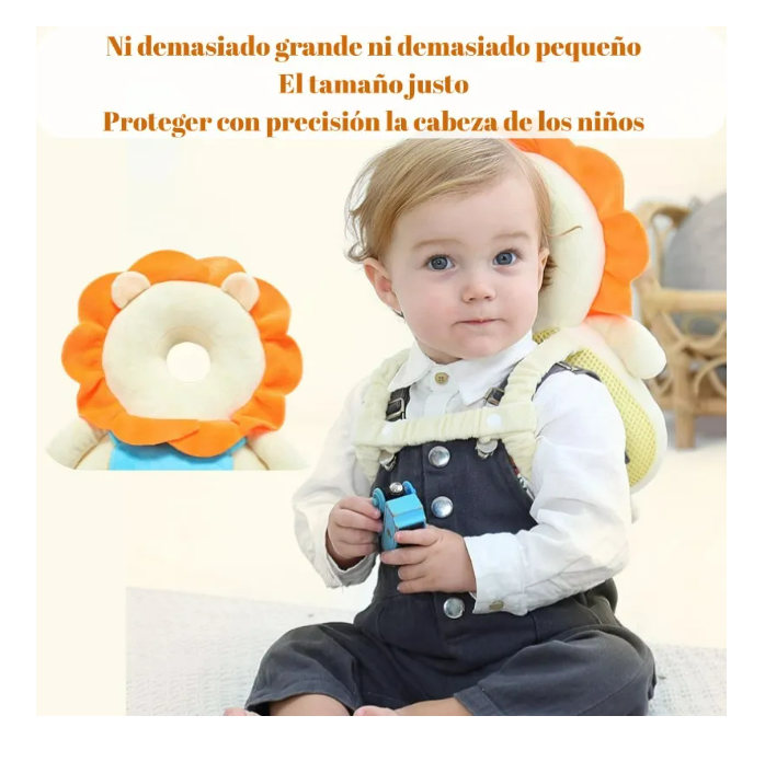 Foto 4 | Casco Para Bebe Antigolpes Gorro Protector Cabeza Acolchada
