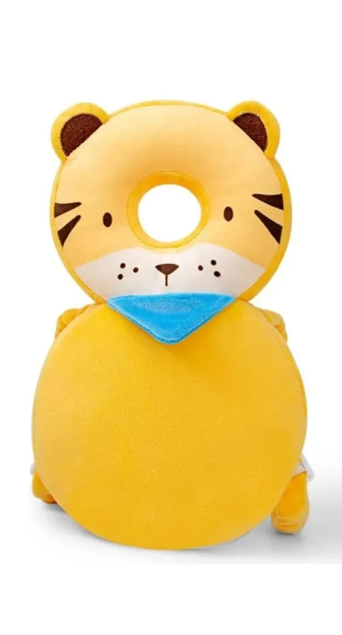 Foto 2 pulgar | Casco Para Bebe Antigolpes Gorro Protector Cabeza Acolchada Amarillo Peluche Tigre