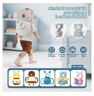 Foto 2 | Casco Para Bebe Antigolpes Gorro Protector Acolchada Cabeza