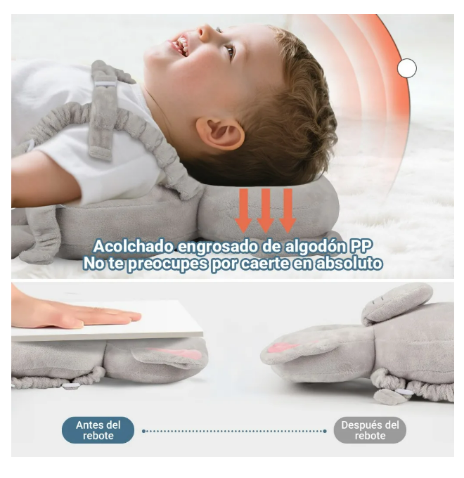 Foto 4 pulgar | Casco Para Bebe Antigolpes Gorro Protector Acolchada Cabeza