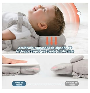 Foto 3 | Casco Para Bebe Antigolpes Gorro Protector Acolchada Cabeza