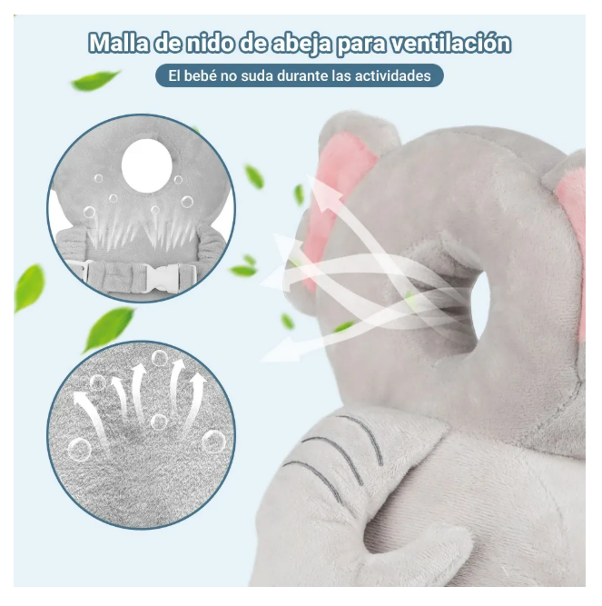 Foto 5 pulgar | Casco Para Bebe Antigolpes Gorro Protector Acolchada Cabeza