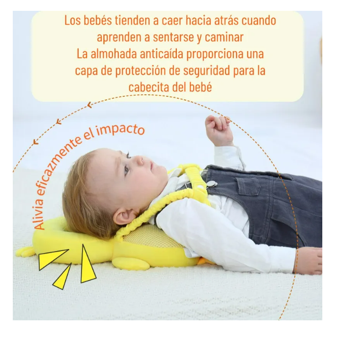 Foto 3 pulgar | Casco Para Bebe Antigolpes Gorro Protector Cabeza Acolchada