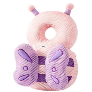Foto 1 | Casco Para Bebe Gorro Protector Cabeza Acolchada Mariposa Peluche Eo Safe Imports Esi-21258 Rosa