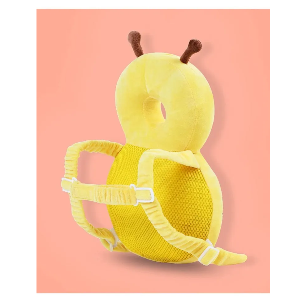Foto 4 pulgar | Casco Para Bebe Antigolpes Gorro Protector Cabeza Acolchada Abejita Peluche Eo Safe Imports Esi-21255 Amarillo
