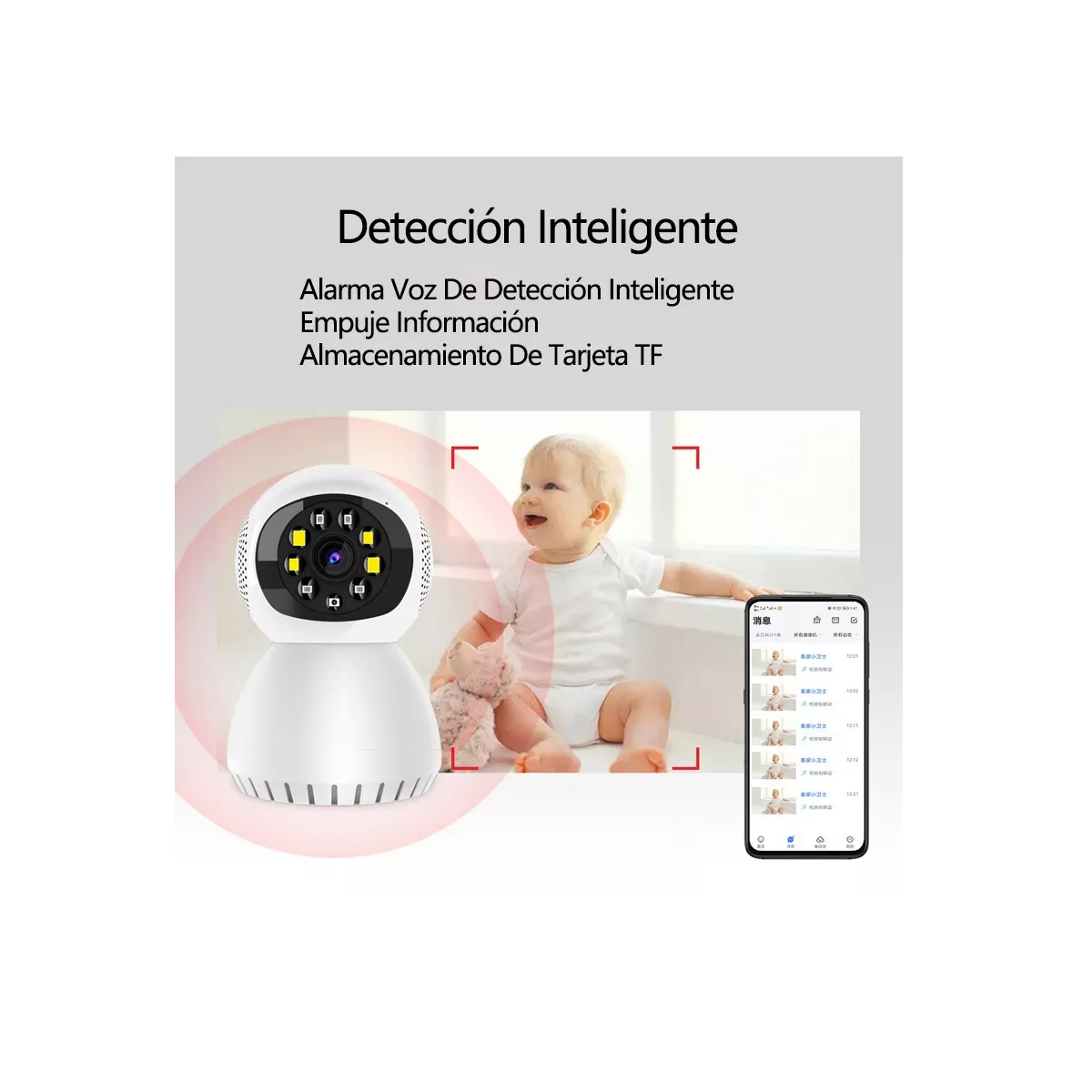 Foto 3 pulgar | Monitor para Bebé  Eo Safe Imports Esi-12574 con Wifi Cámara de Seguridad y Vigilancia color Blanco