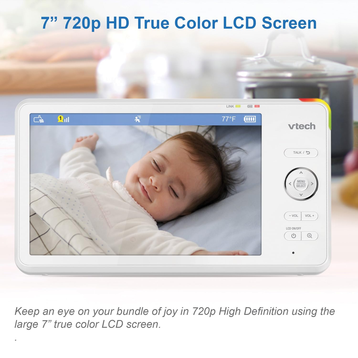 Foto 3 | Monitor De Vídeo Para Bebés Vtech Rm7766-2hd Smart Wi-fi 1080p De 2 Cámaras - Venta Internacional.
