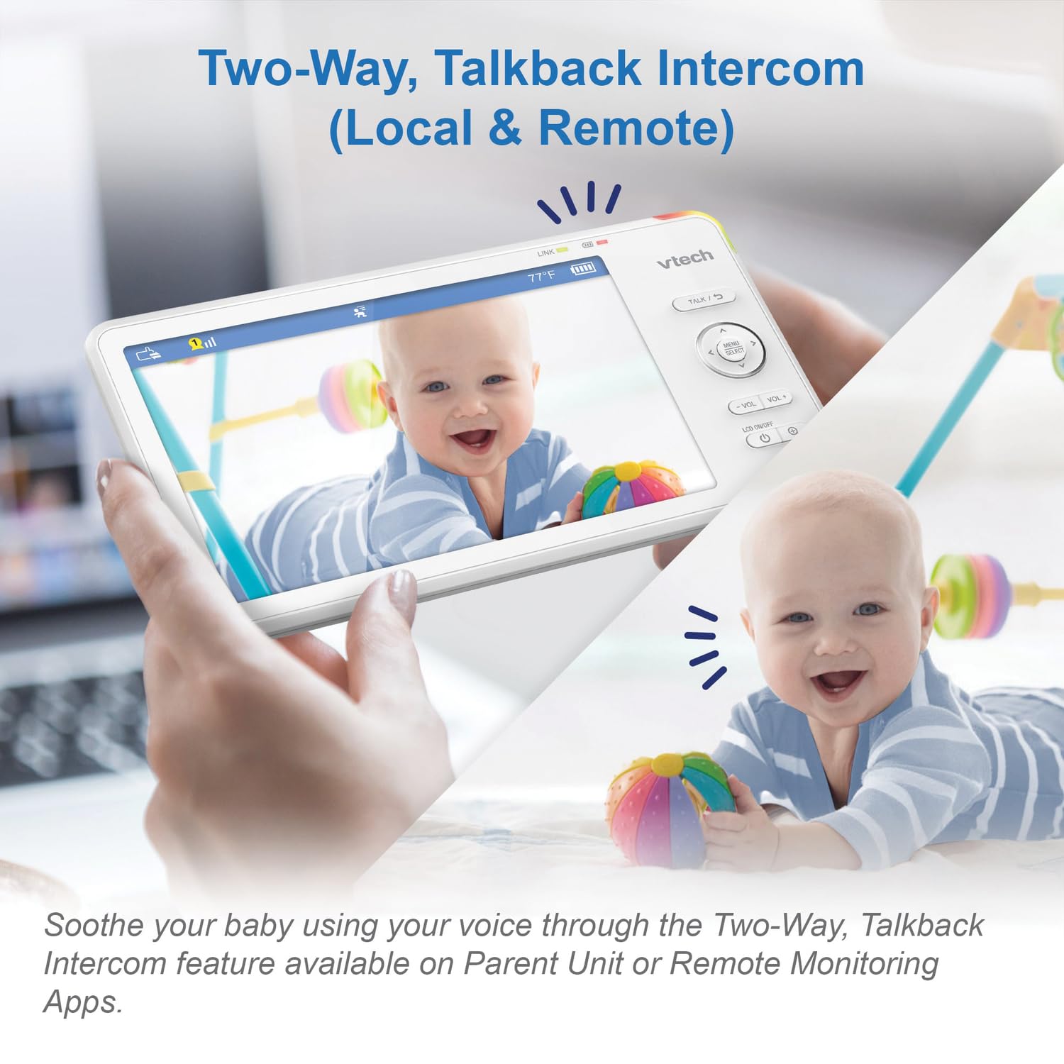 Foto 5 | Monitor De Vídeo Para Bebés Vtech Rm7766-2hd Smart Wi-fi 1080p De 2 Cámaras - Venta Internacional.