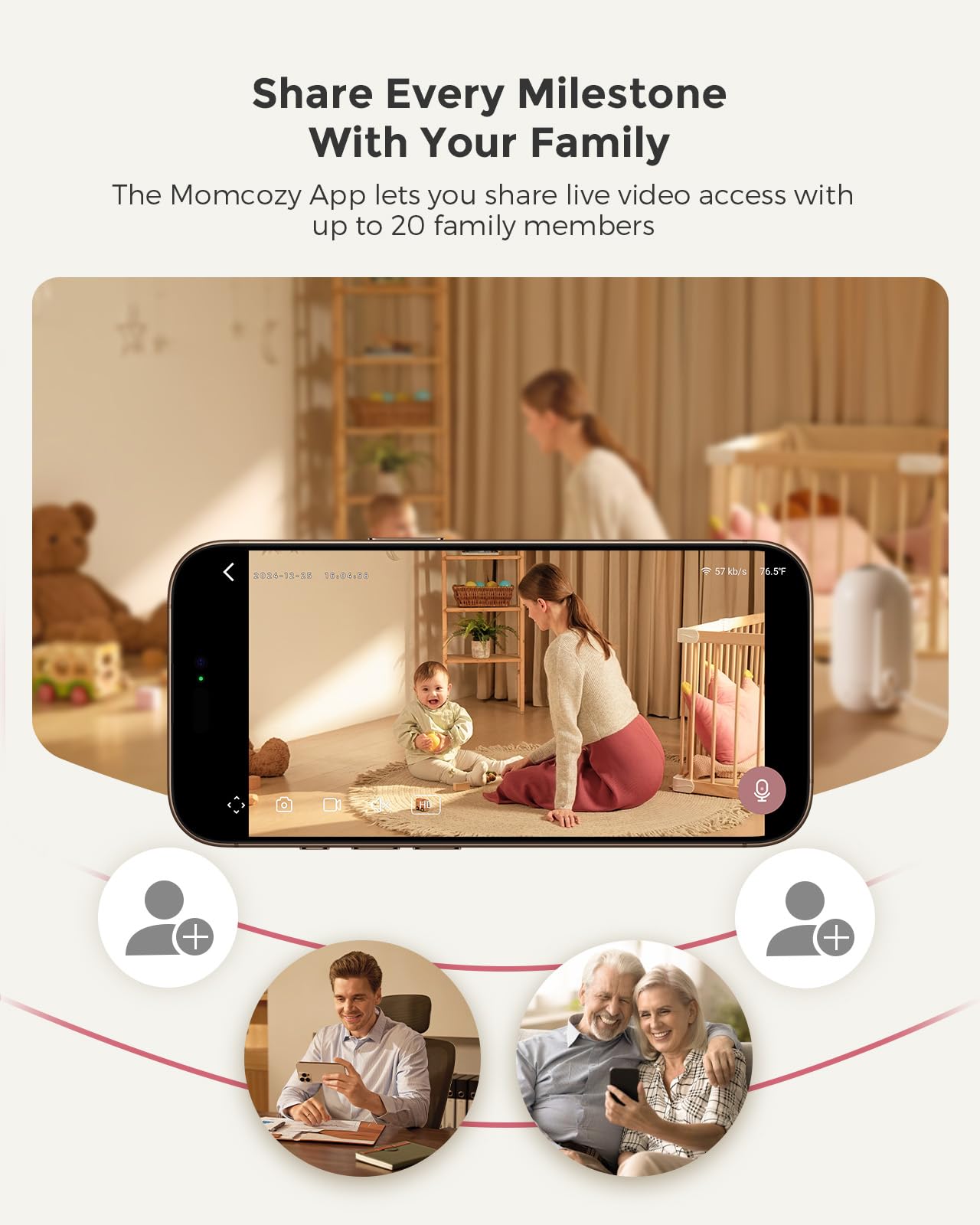 Foto 8 pulgar | Monitor Momcozy con Wifi de 1080p-Venta Internacional