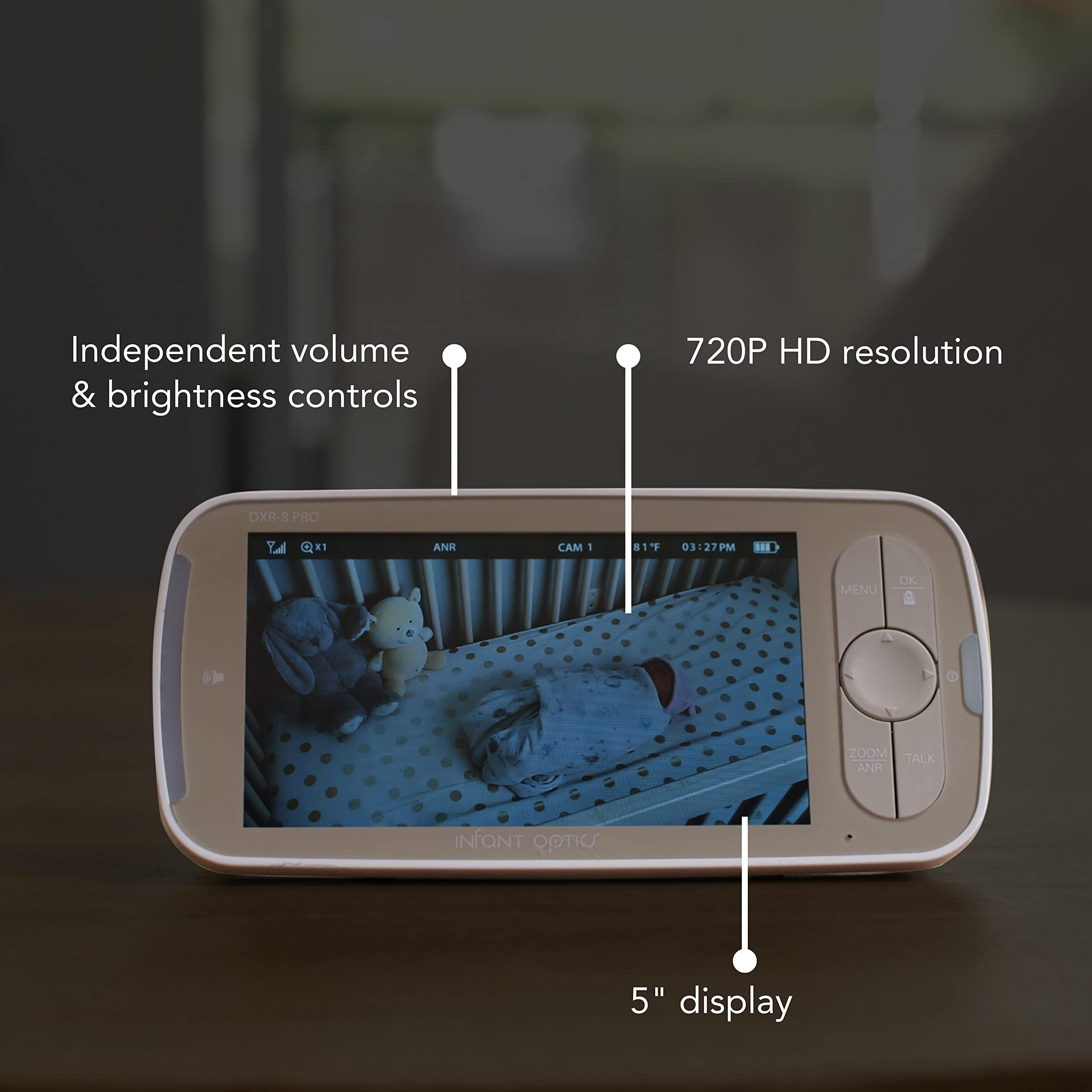 Foto 6 pulgar | Monitor De Vídeo Para Bebés Infant Optics Dxr-8 Pro 720p Hd De 5 Pulgadas - Venta Internacional.
