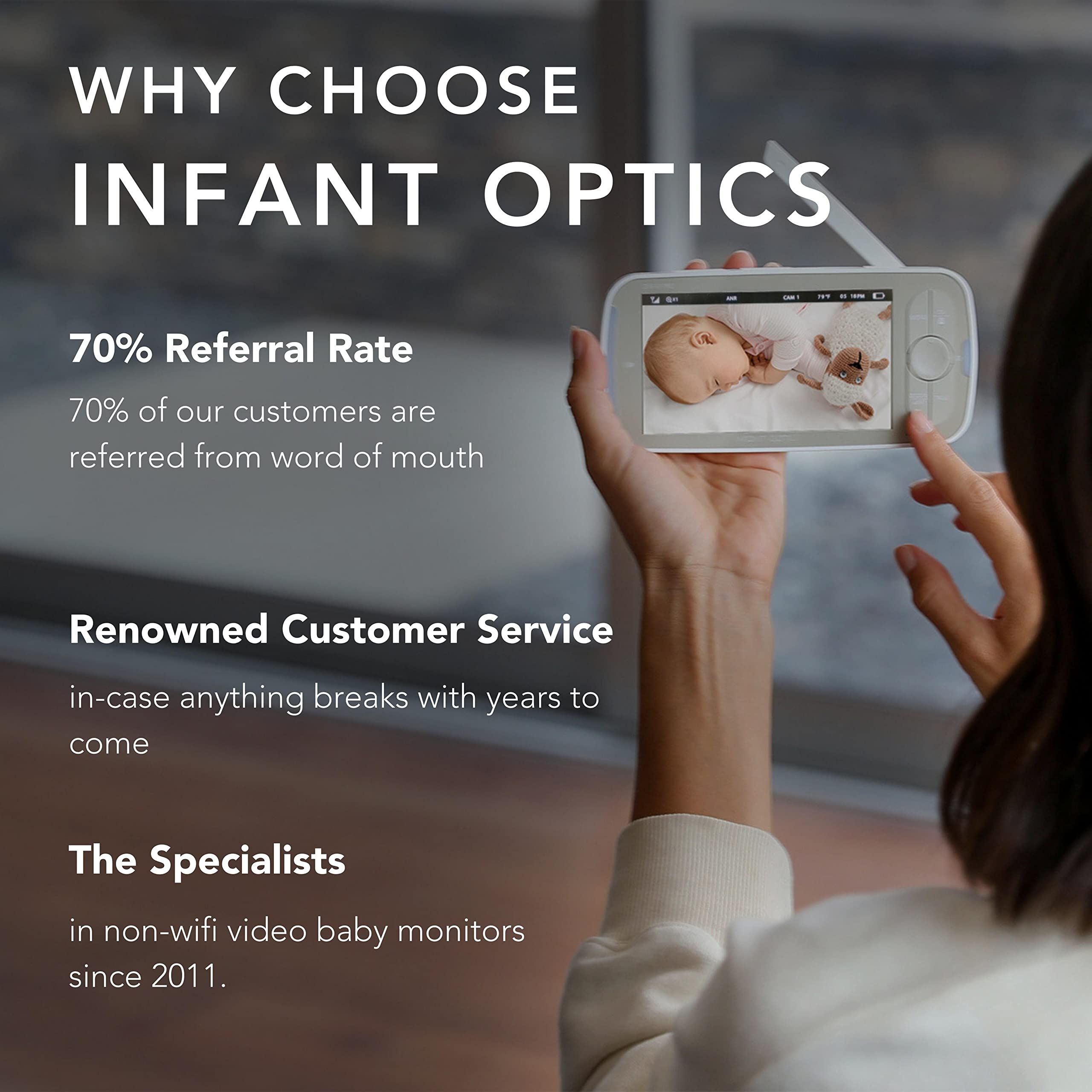Foto 6 | Monitor De Vídeo Para Bebés Infant Optics Dxr-8 Pro 720p Hd De 5 Pulgadas - Venta Internacional.