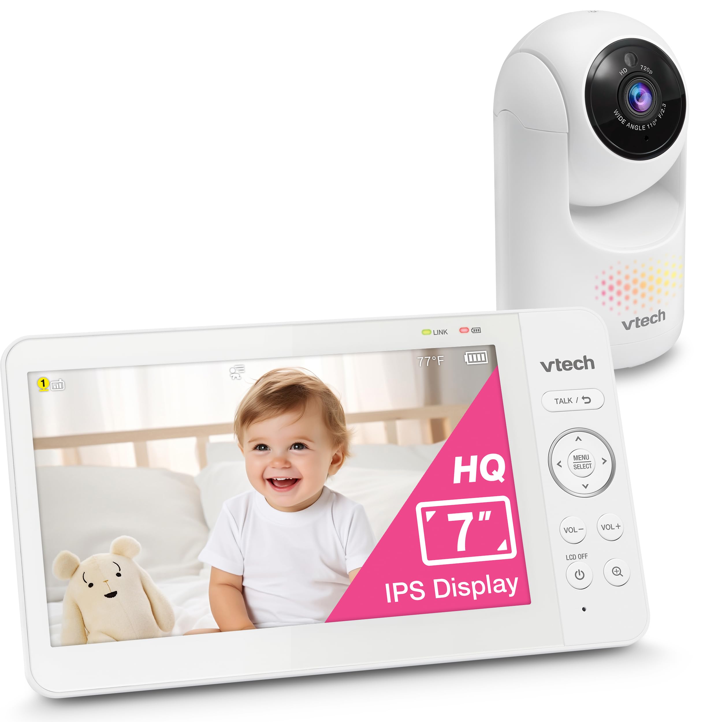 Baby Monitor Vtech Hq Max, Pantalla Mejorada De 7 Pulgadas Con Cámara - Venta Internacional. $2,612