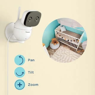 Foto 3 | Cámara de Vídeo para Bebés Panasonic Kx-hnc301w Mando a Distancia - Venta Internacional
