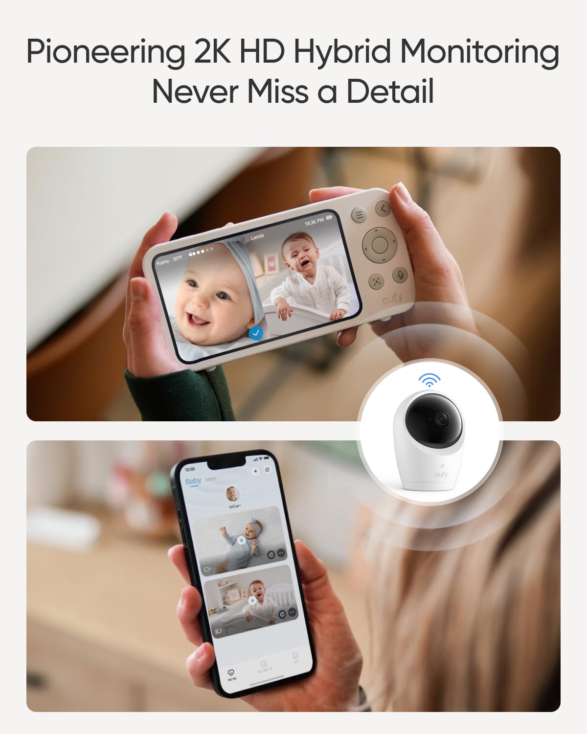 Foto 2 | Cámara Adicional 2k Hd con Visión Nocturna  para Bebe Eufy E20 - Venta Internacional