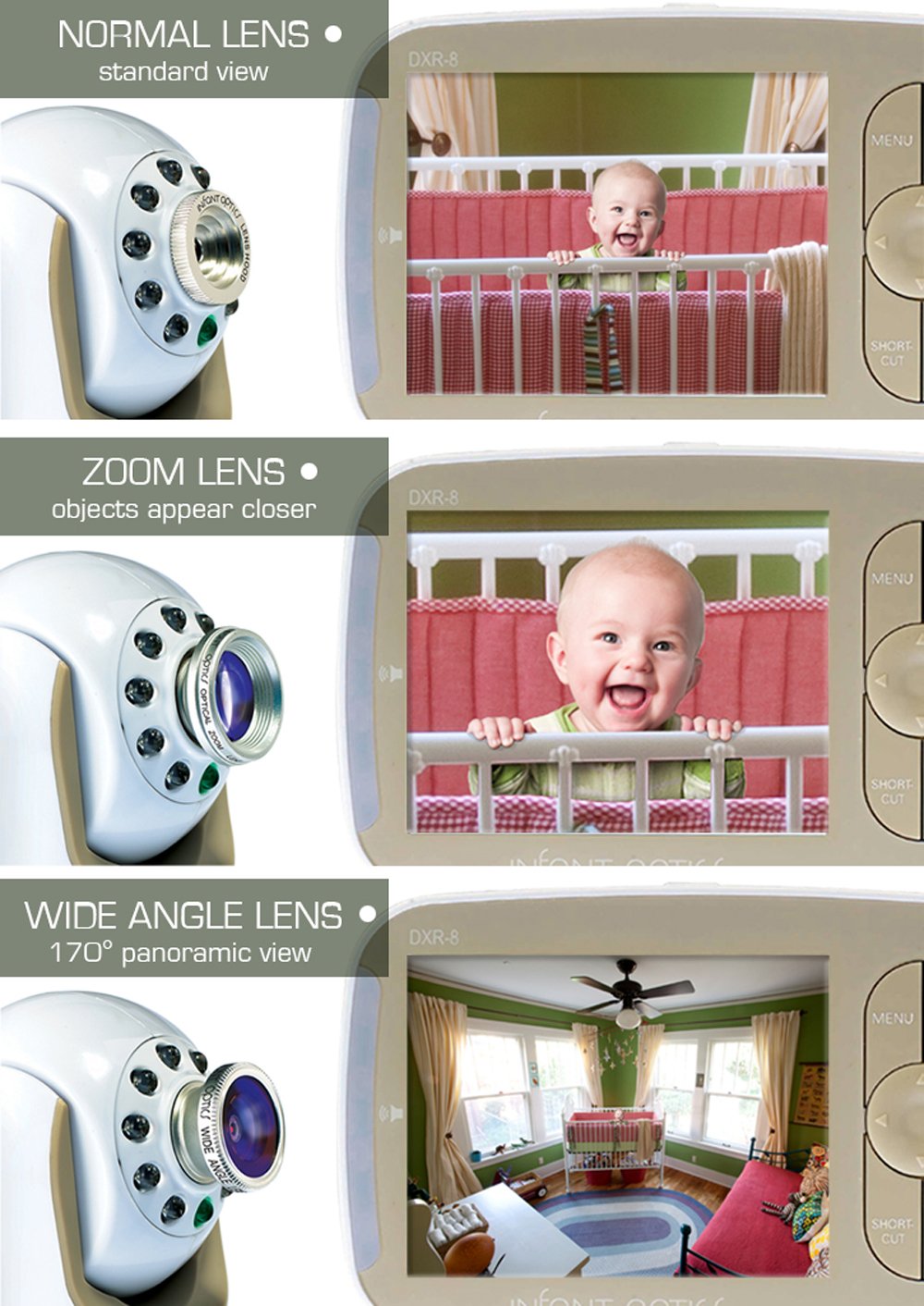 Foto 4 pulgar | Lente Gran Angular Infant Optics Dxr-8 Para Monitor De Bebé - Venta Internacional.