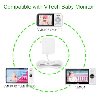 Foto 3 | Cargador De Cable De Alimentación 5v 1a Lefxmophy Para Monitor De Bebé Vtech - Venta Internacional.