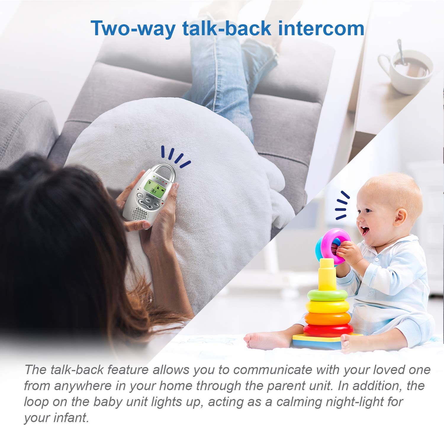 Foto 7 | Monitor De Audio Para Bebés Vtech Dm221 Con Alcance De 300 M Y Luz Nocturna - Venta Internacional.