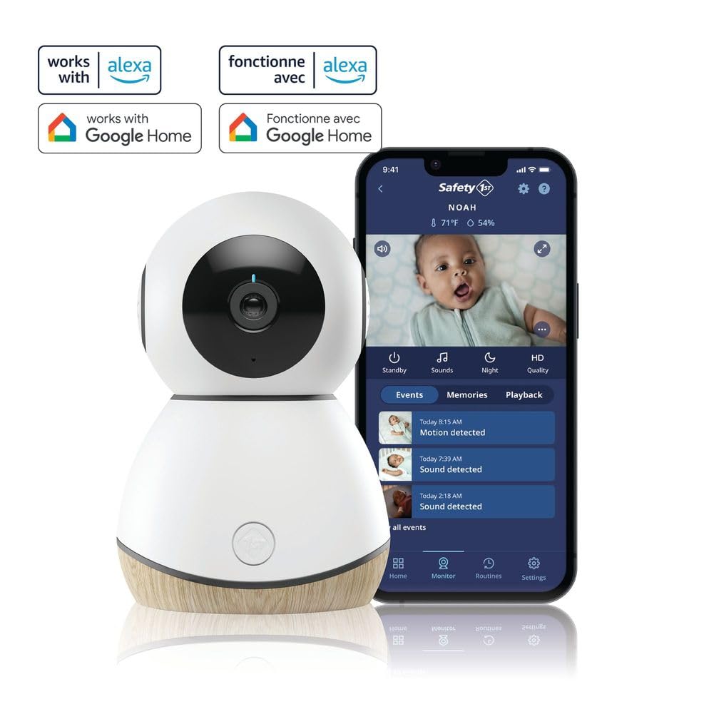 Foto 5 pulgar | Monitor Para Bebés Safety 1st 360° Smart 1080p Hd Con Ptz Y Detección De Llantos - Venta Internacional.