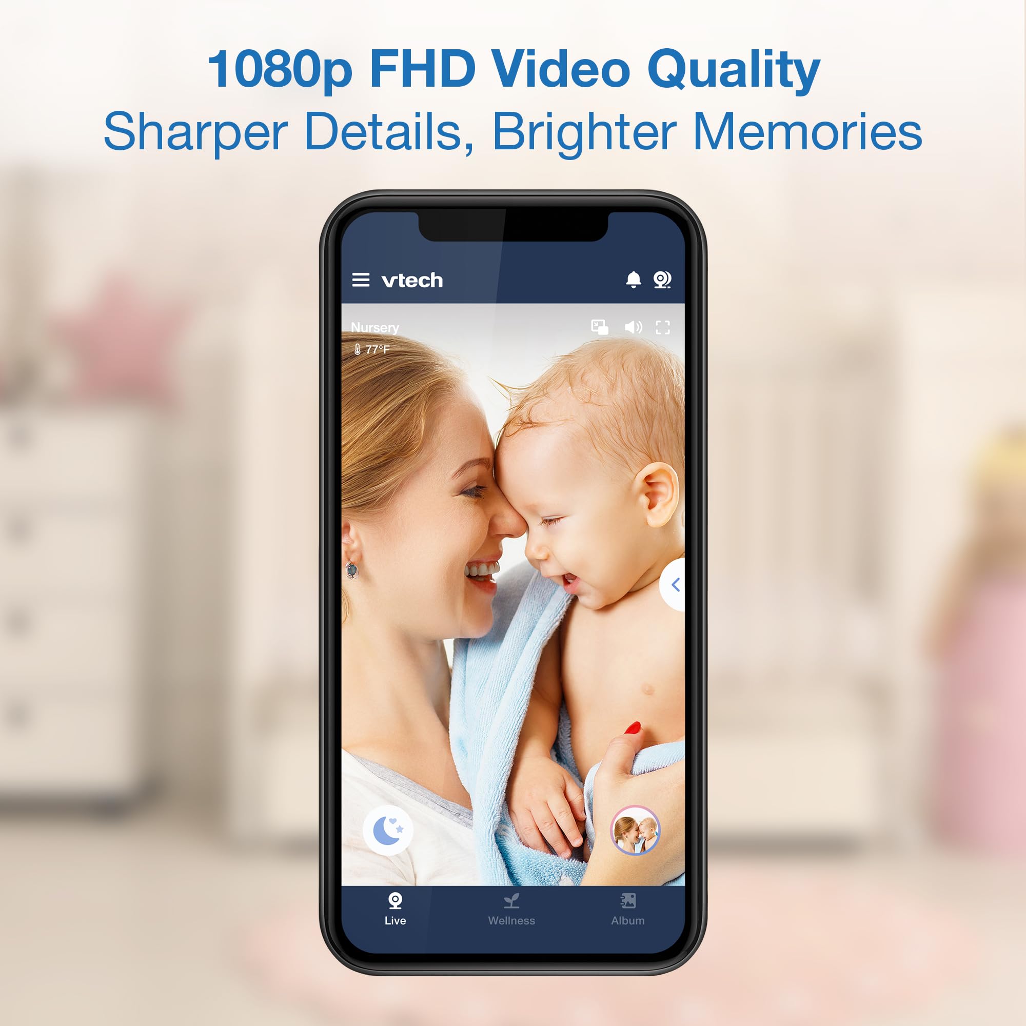 Foto 4 pulgar | Monitor para Bebés Vtech Mejorado con 2 Cámaras Smart Wifi 1080p FHD - Venta Internacional