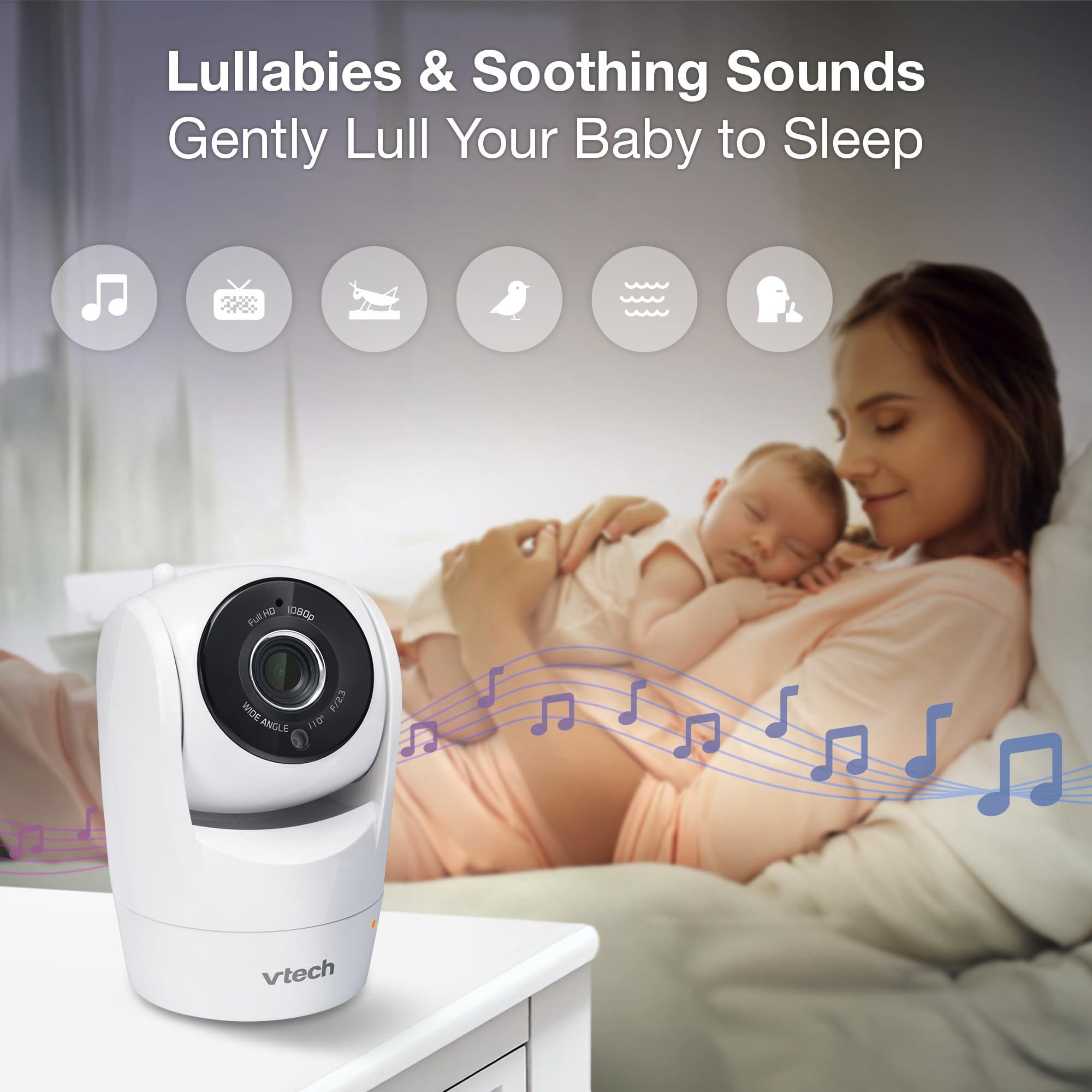Foto 7 | Monitor para Bebés Vtech Mejorado con 2 Cámaras Smart Wifi 1080p FHD - Venta Internacional